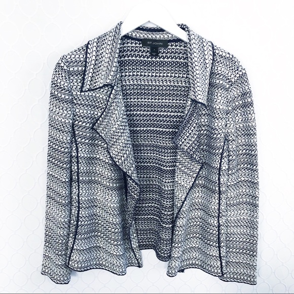 St. John Jackets & Blazers - St. John Open Front Knit Cardigan Jacket SZ 8